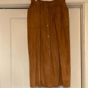 Bonnie Cashin Design sills and Co suede skirt